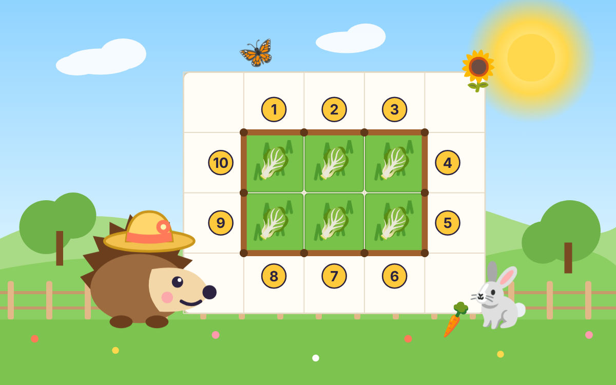 Area and Perimeter: Plan a Garden with Hattie the Hedgehog