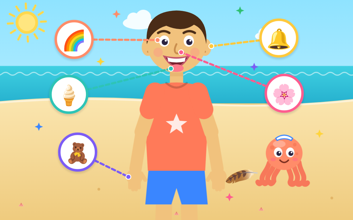 Body Parts and Senses: A Beach Adventure with Ollie