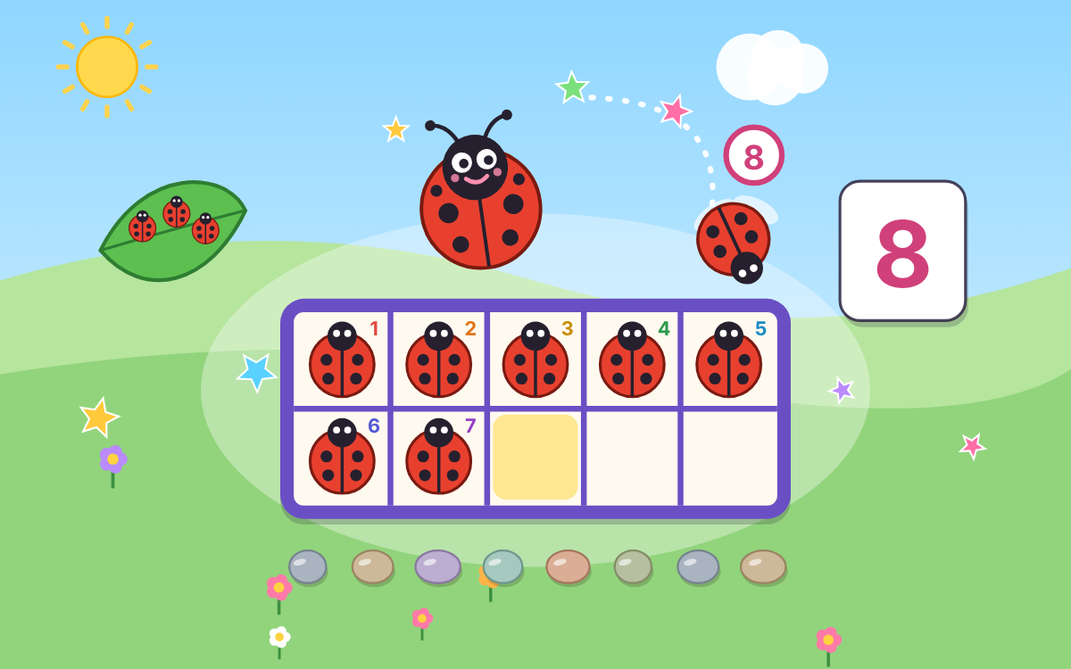 Counting to 10: Tens Frames and Pebbles with Dotty