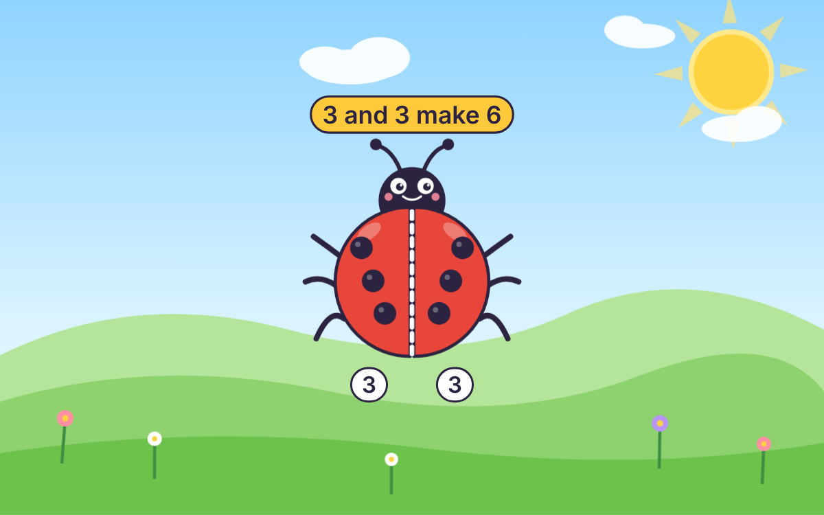 Doubles, Odd and Even Numbers: A Ladybird Garden Game