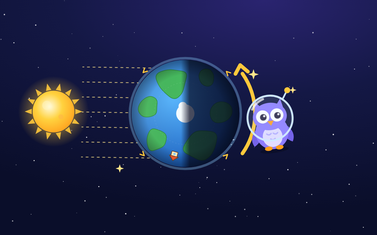 Earth and Sun: Spin the Planet to Make Day and Night
