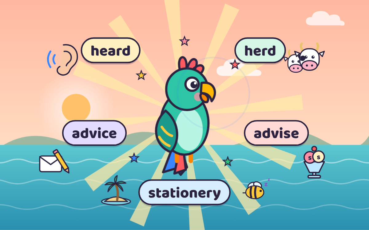 Homophones: An Island Adventure with Echo the Parrot