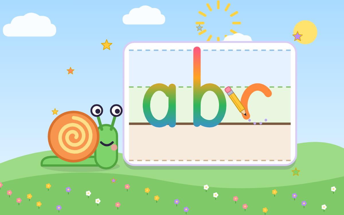 Letter Formation: Trace and Write with Squiggle the Snail