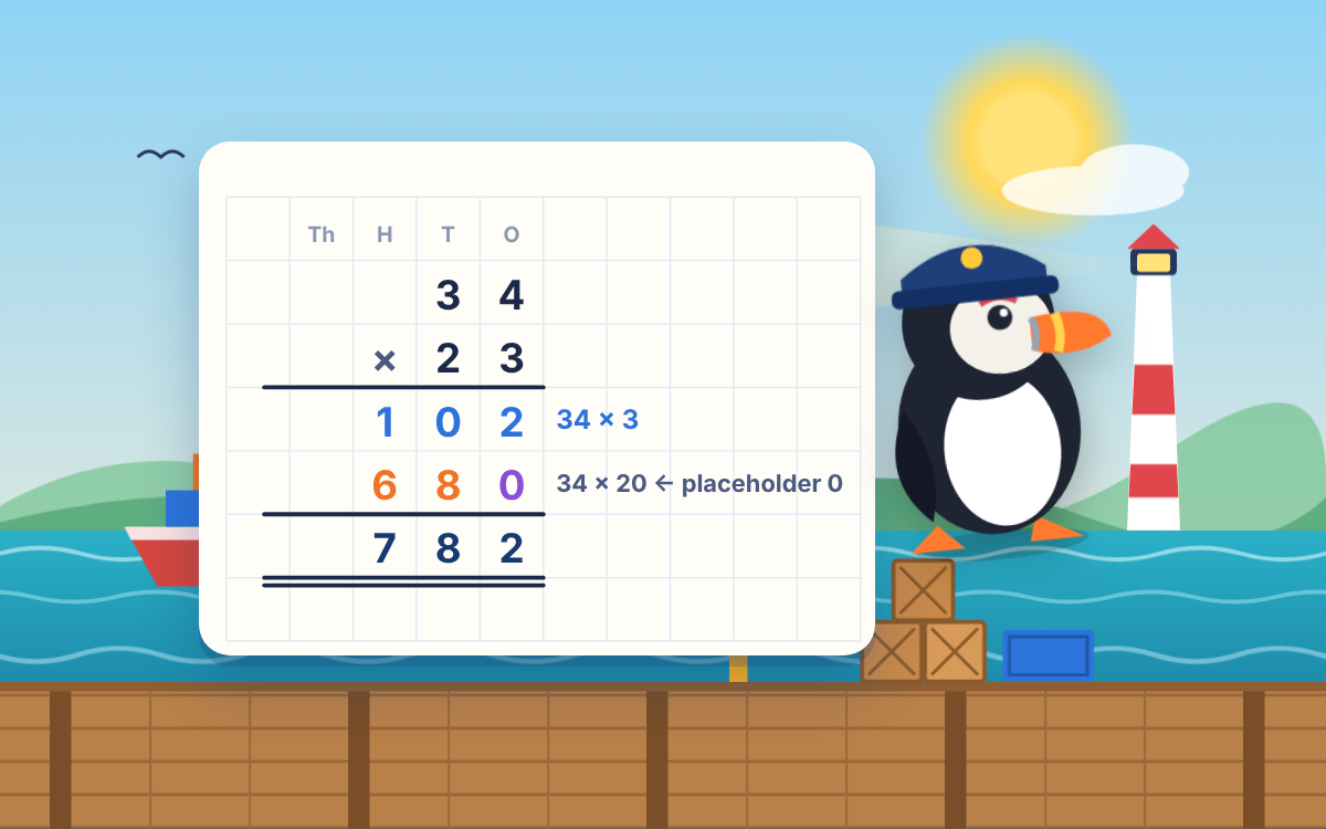 Long Multiplication and Division: A Puffin Harbour Job
