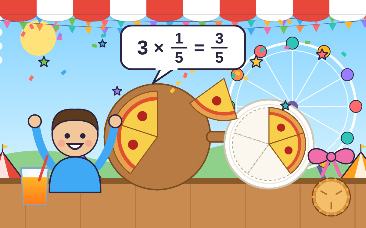 Multiplying Fractions by Whole Numbers: A Fraction Fair