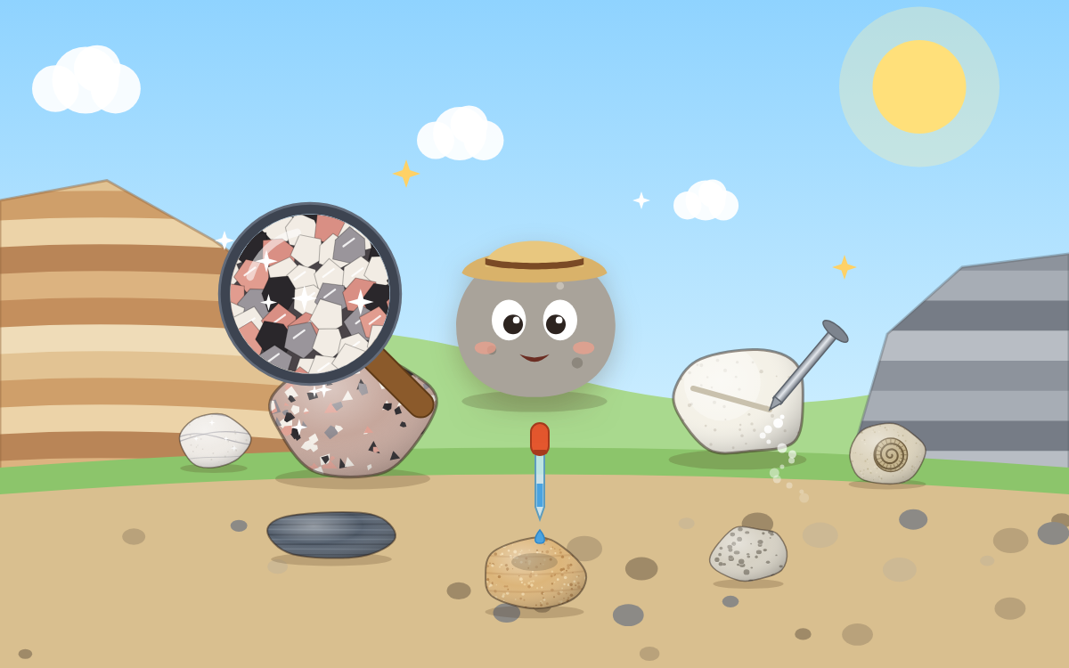 Properties of Rocks: A Rock Detective Adventure with Pebble