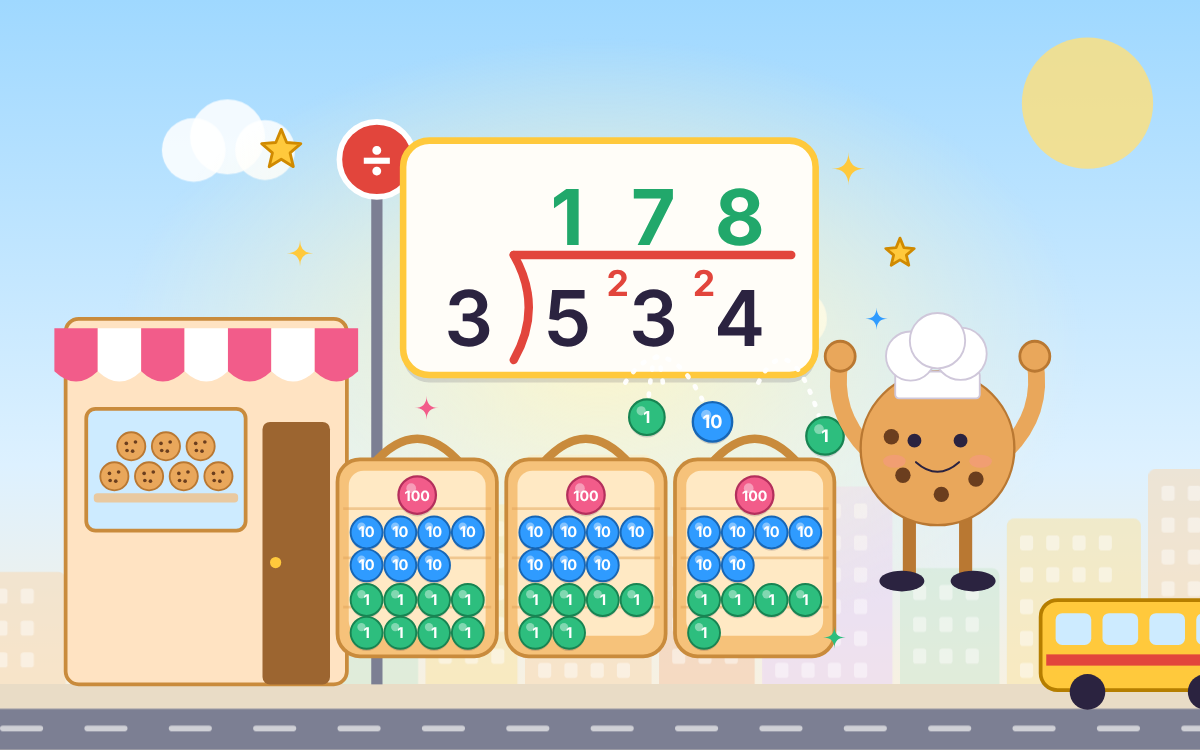 Short Division and Remainders: The Bus Stop Bakery