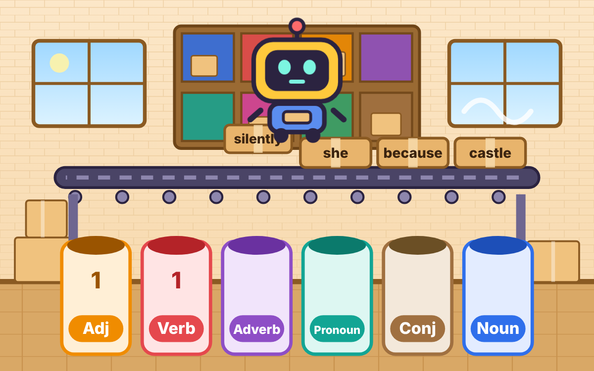 Word Classes: Sort Every Word with Dot the Robot