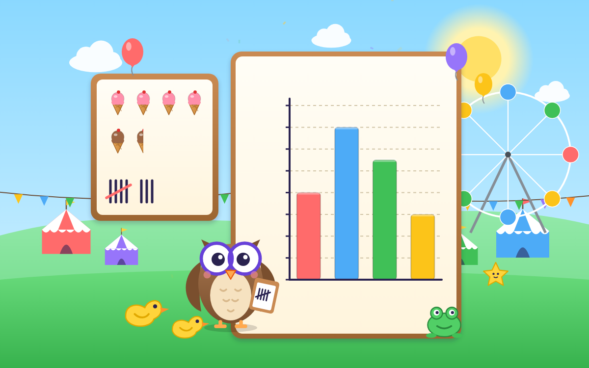 Bar Charts and Pictograms: Tally's Chart Fair Adventure